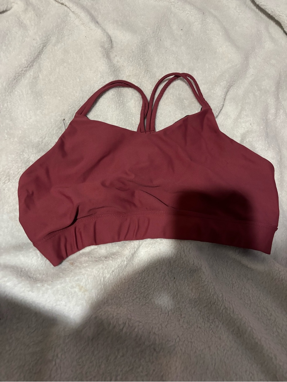 Women's Strappy Sports Bralette in Burgundy